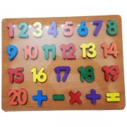 Timy Wooden Numbers Puzzle Board - NEW